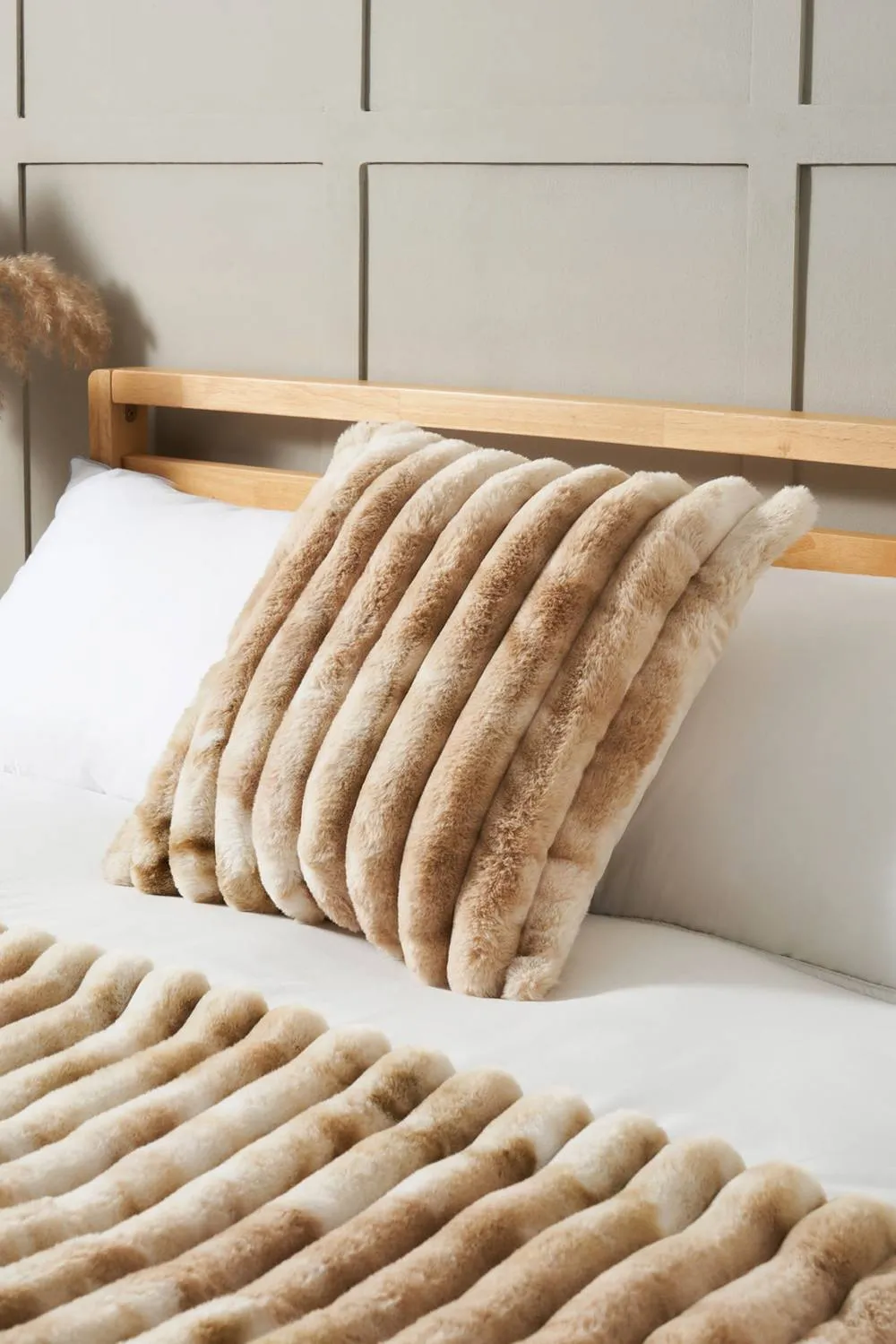 BHS Marled Rib Cushion in Natural