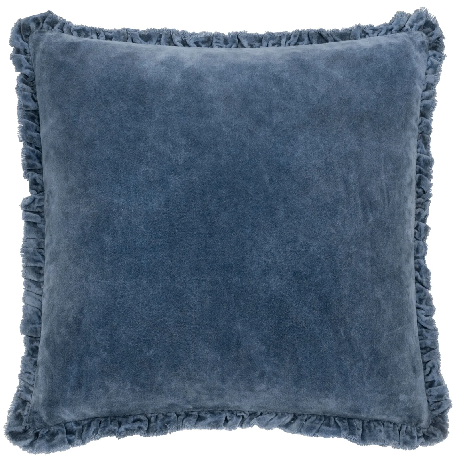 Yard Bertie 100% Cotton Velvet Cushion in Dark Blue 2