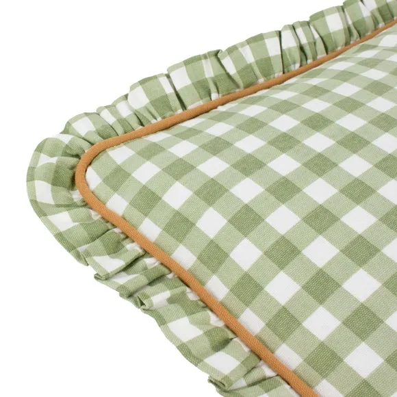 Furn. Maude Gingham Cotton Square Cushion 2