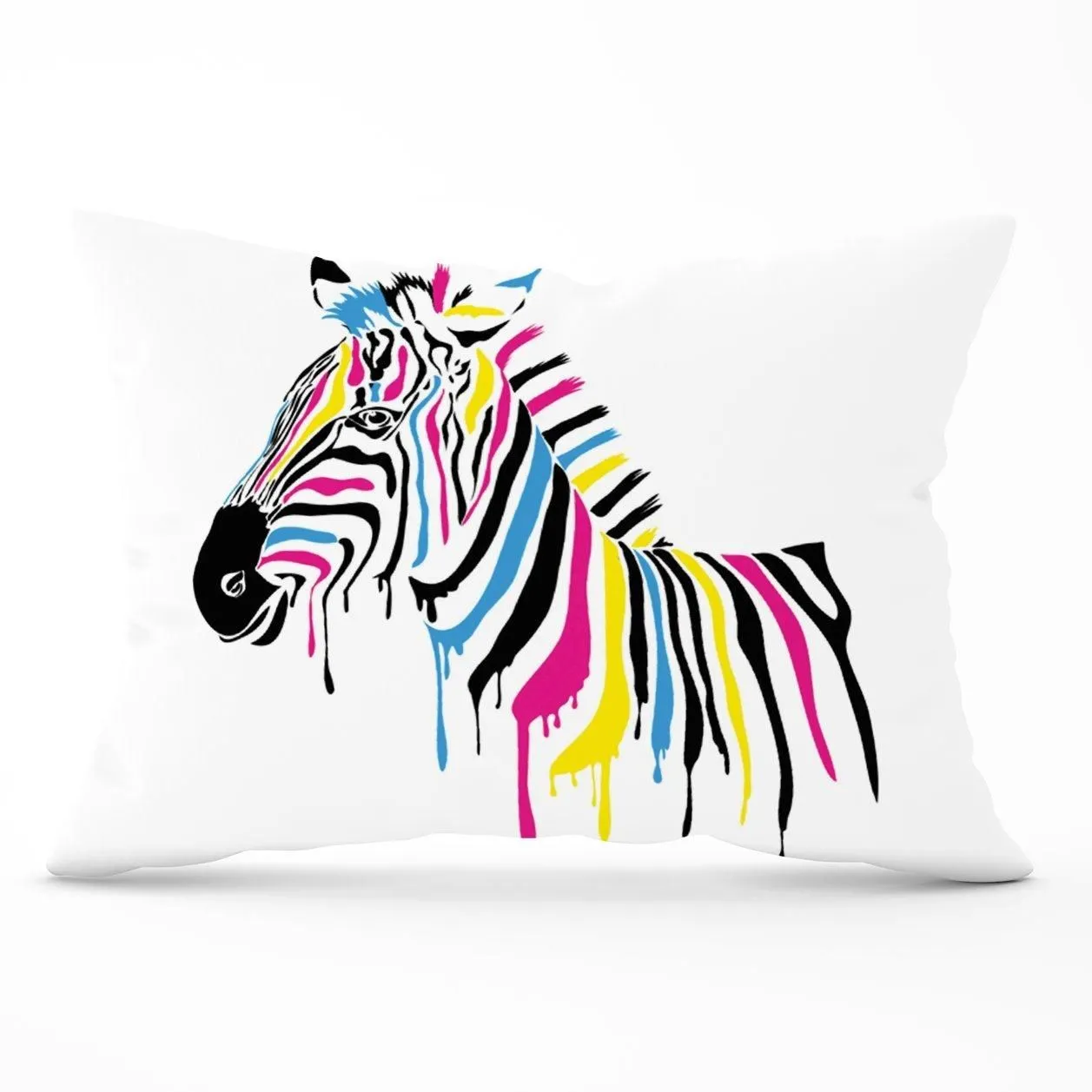 Warren Reed - Designer Multi Coloured Zebra Cushions in Pink