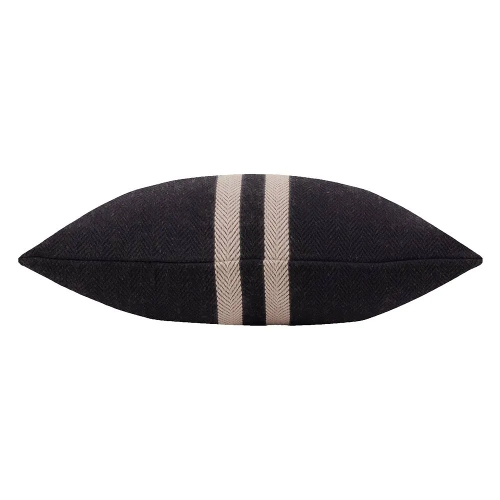 Yard Benton Woven 100% Cotton Cushion in Black 3
