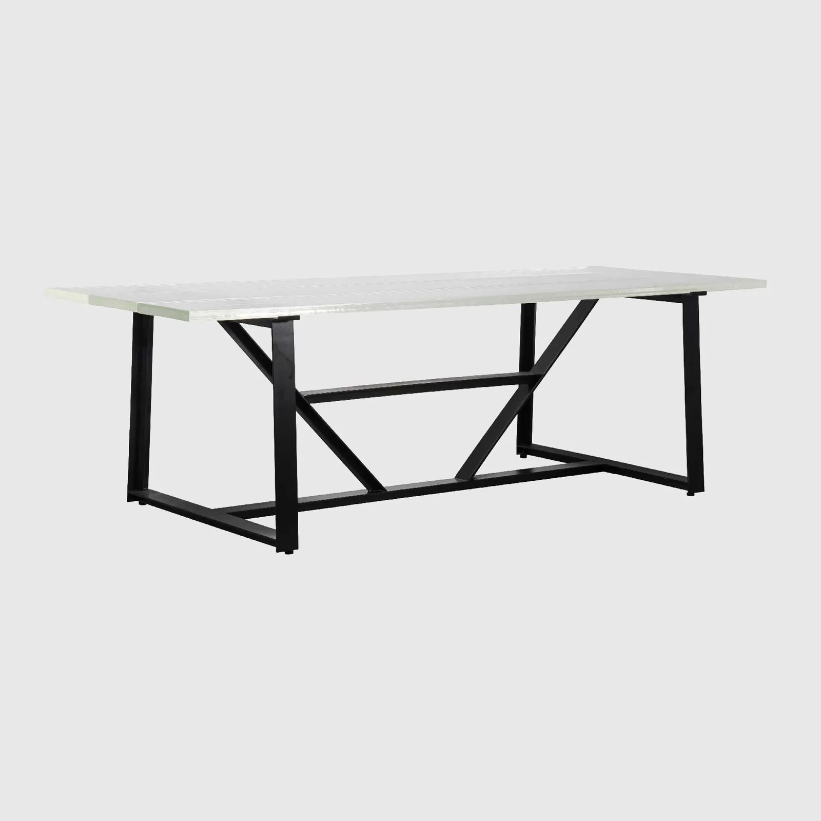 Timothy Oulton Iceberg Dining Table 248Cm, Neutral Glass | W248cm | Barker & Stonehouse