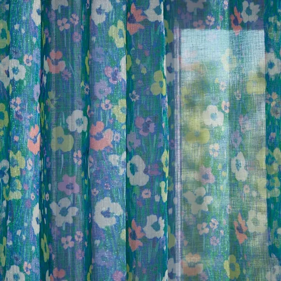 Sophie Robinson Petal Meadow Hidden Tab Top Voile Panel 3