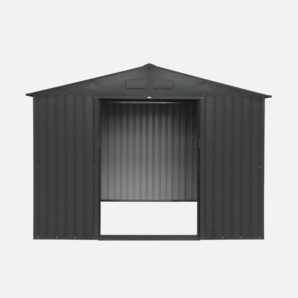 sweeek Metal Garden Shed 5.29m² With Anchoring Kit in Dark Grey 4