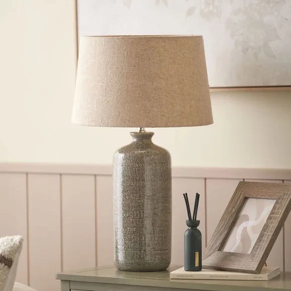Pacific Lifestyle Lorient Slate Textured Ceramic Table Lamp
