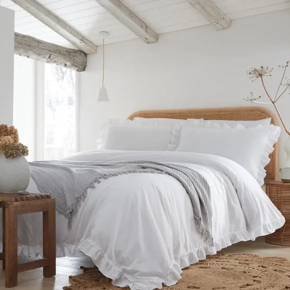 Appletree Cassia Frill 100% Cotton Duvet Cover & Pillowcase Set 1