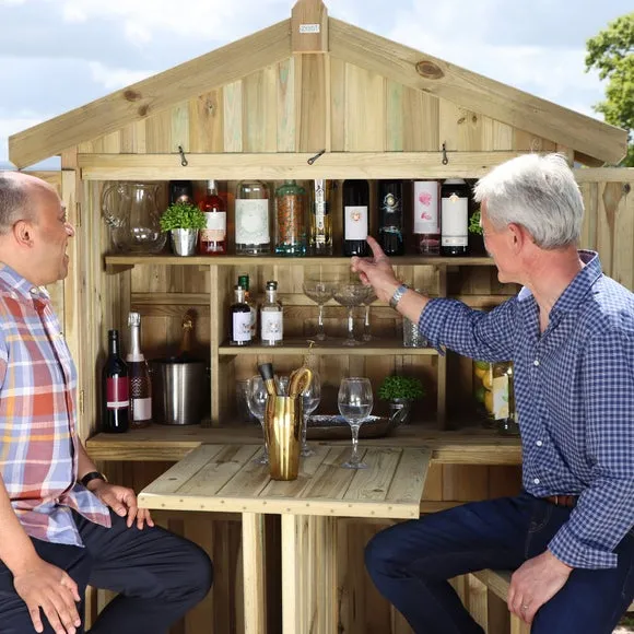 Garden Bar and 2 Stool Set 4