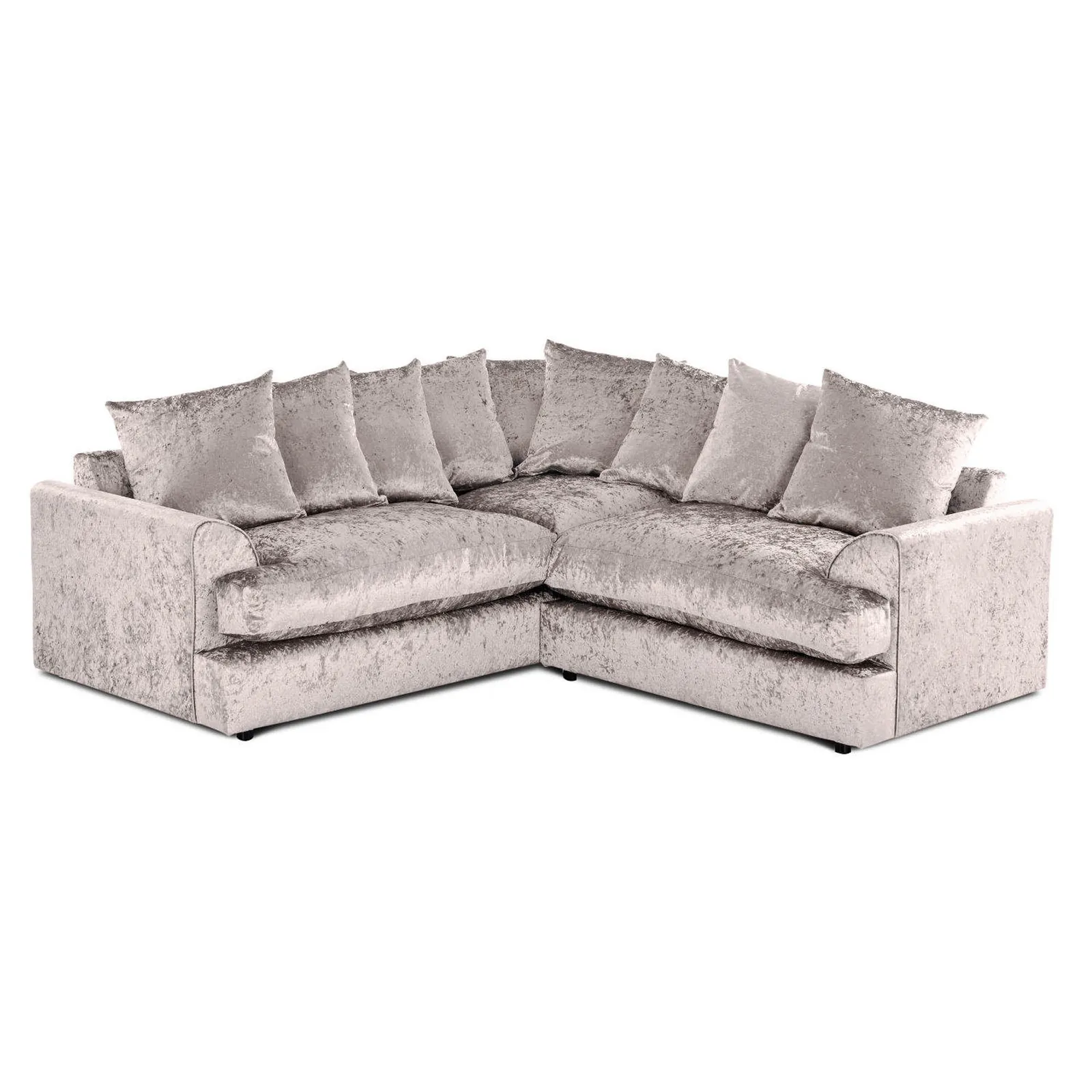 Jasper Large Velvet Corner Sofa Beige