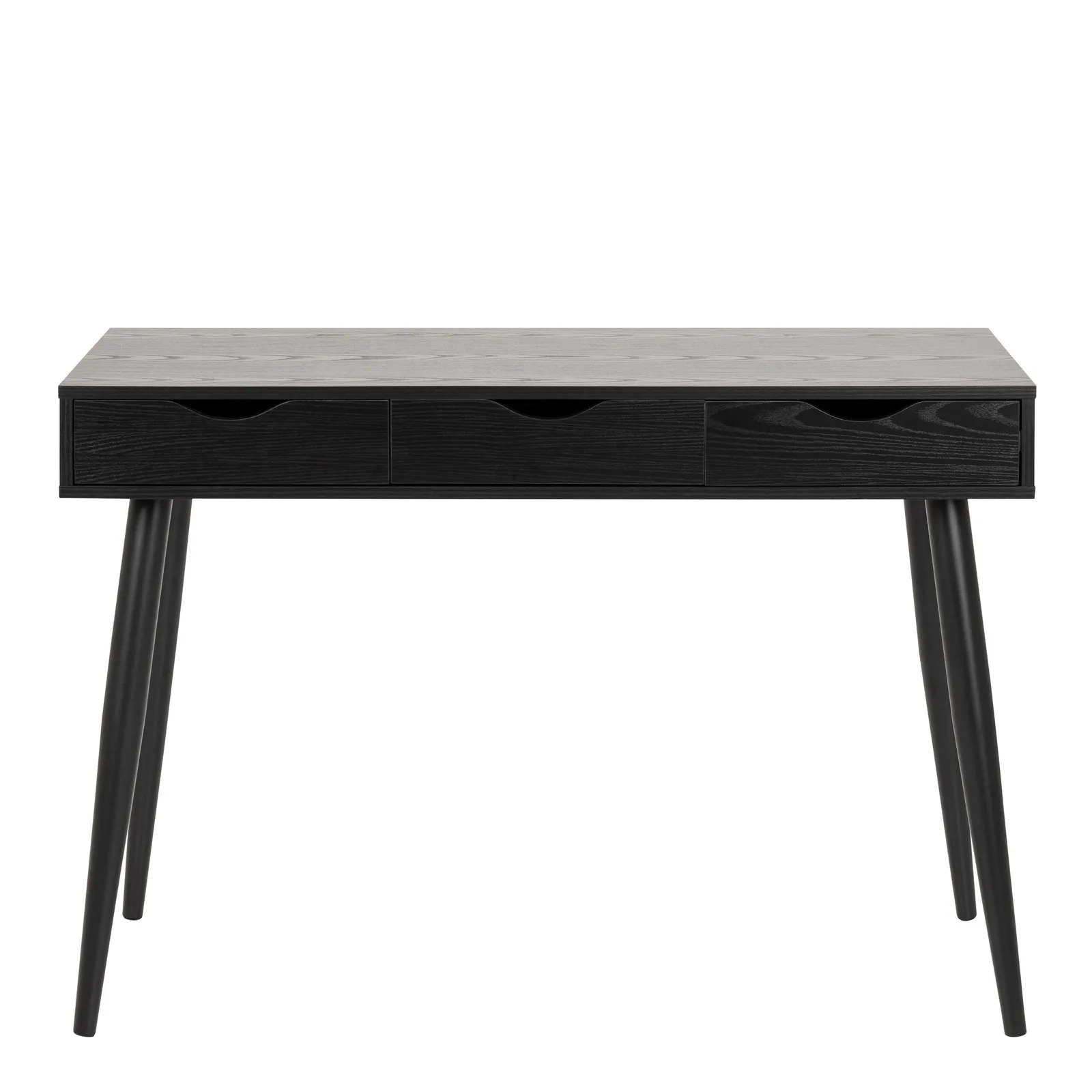 Furniture To Go Neptun 3 Drawer Office Desk in Black in Light Oak 2