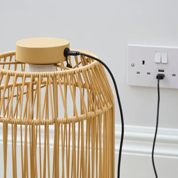 Weaved Rechargeable Touch Dimmable Outdoor Lantern 3