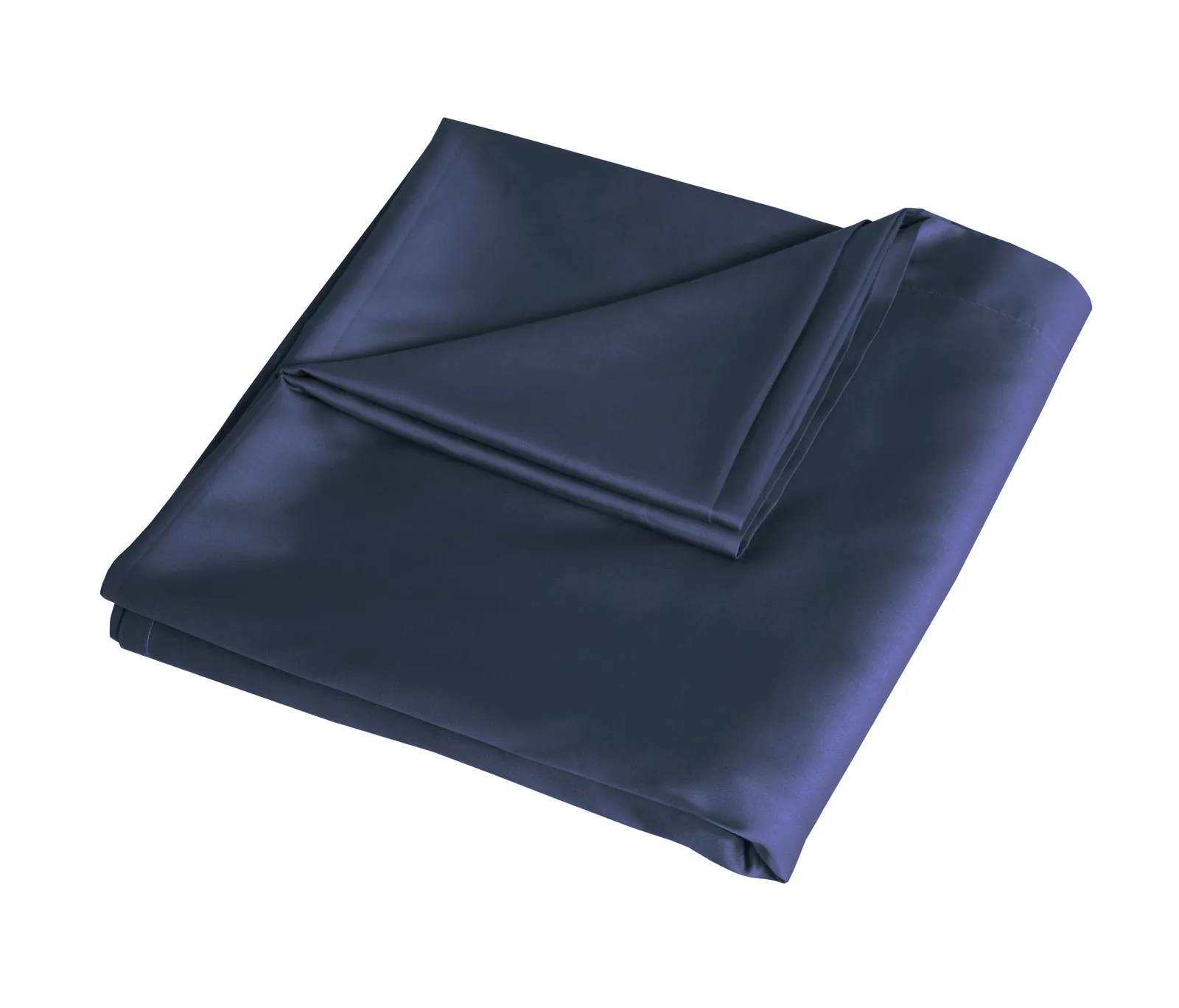 Smart Living Luxurious 300 Thread Count 100% Cotton Sateen Anti-Allergy Fitted Sheet in Navy 2