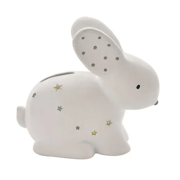 Bambino White Resin Money Box - Rabbit 2