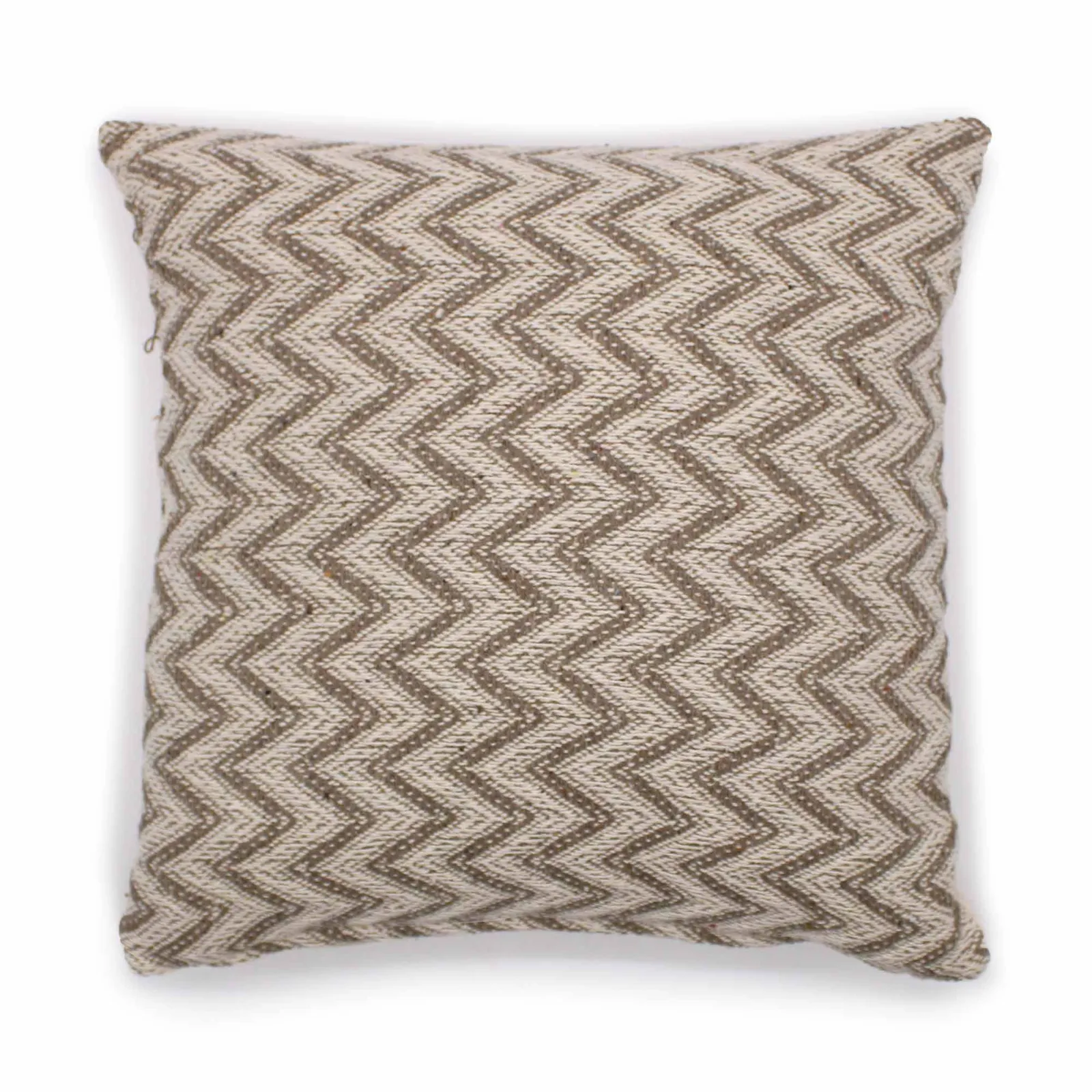 KDMD Classic Cushion Cover - Herringbone Wide Grey - 40x40cm in Brown