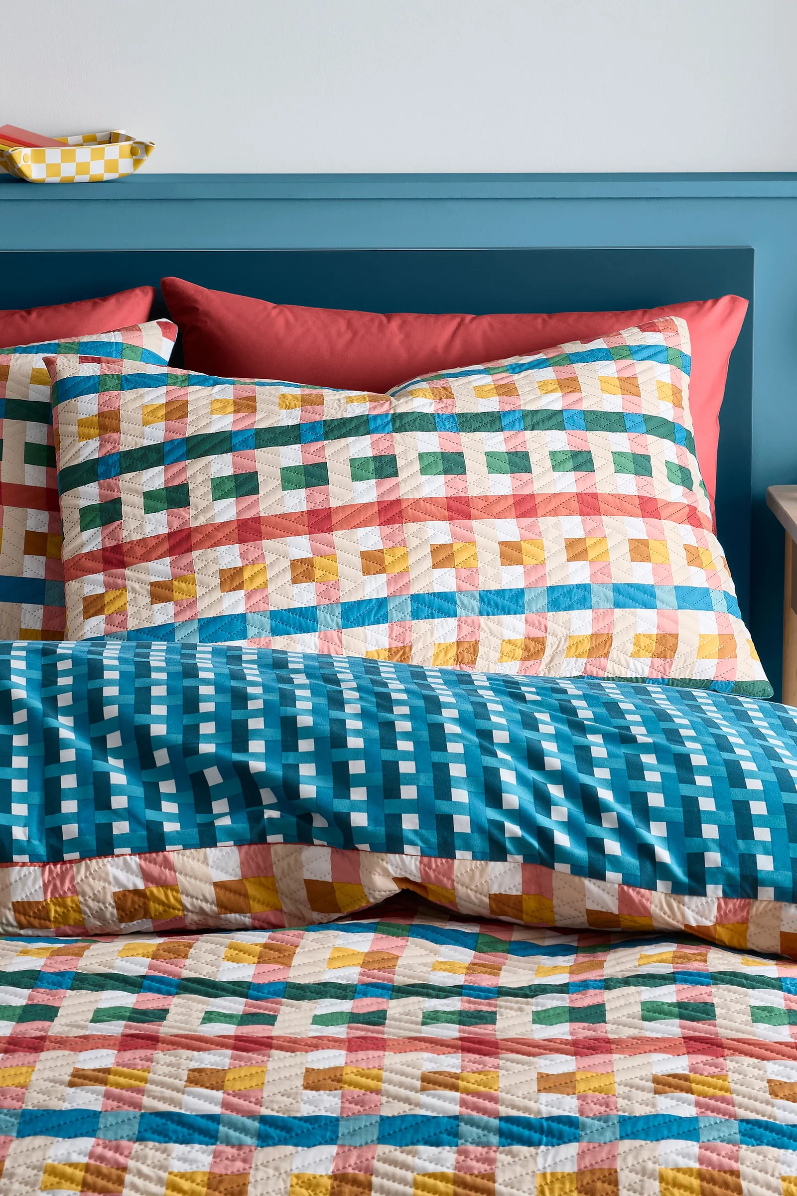 Fusion 'Rhett' Textured Geometric Pinsonic Duvet Cover Set 2