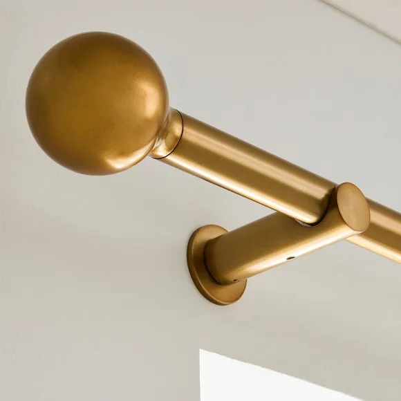 Contemporary Ball Fixed Metal Curtain Pole 3