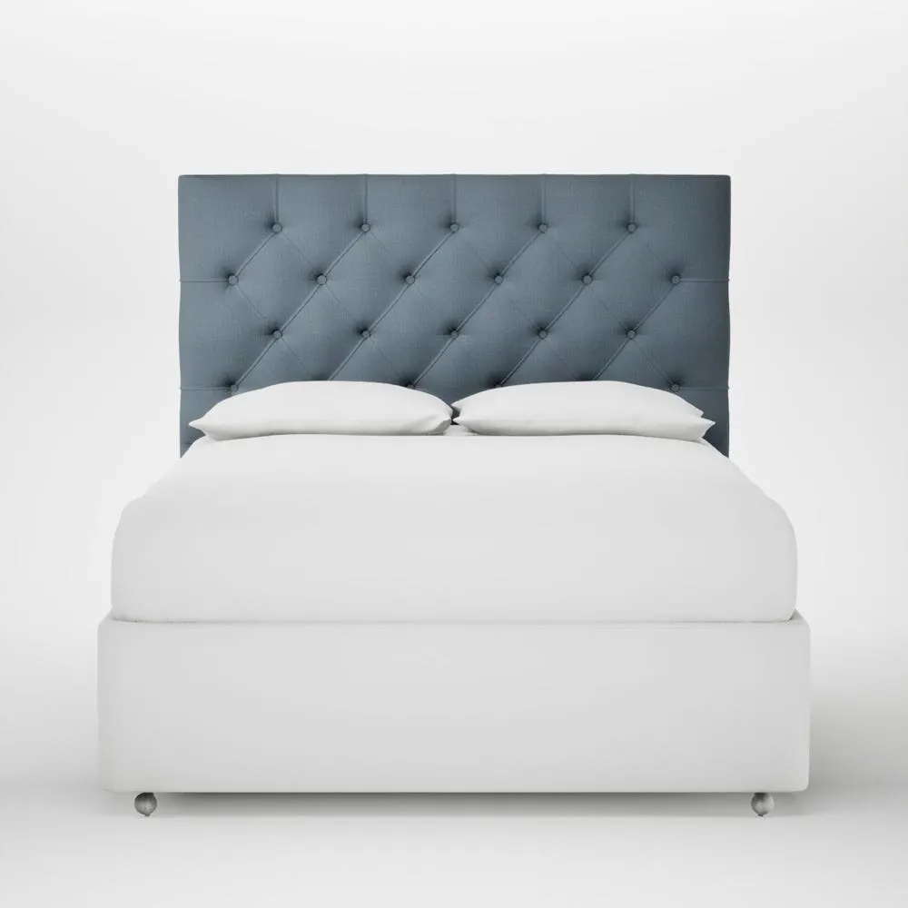 Heal's Balmoral Headboard Lift Storage King Smart Cotton Linen Celestial 1