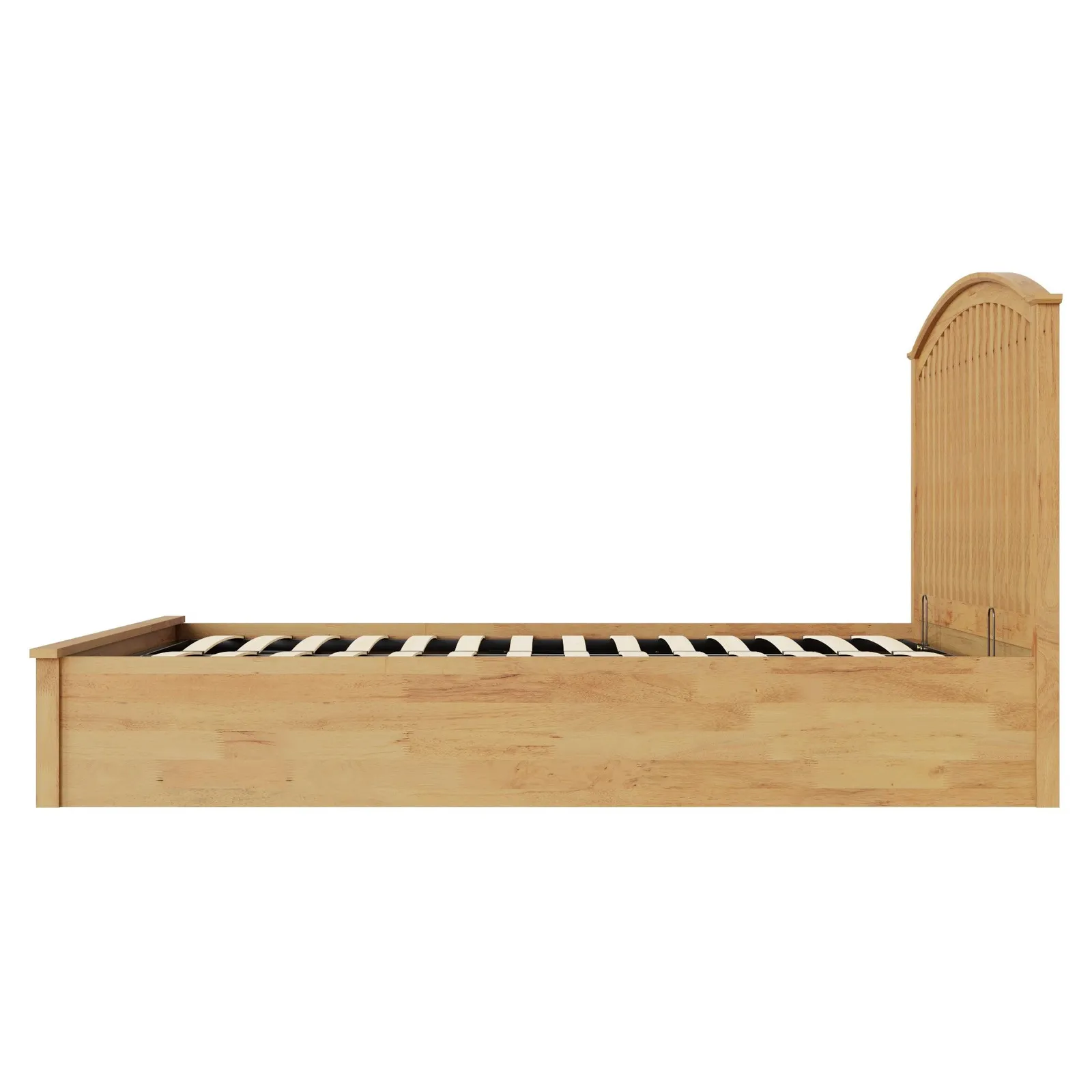 GFW Madrid Wooden Ottoman Storage Bed in Light Oak 5