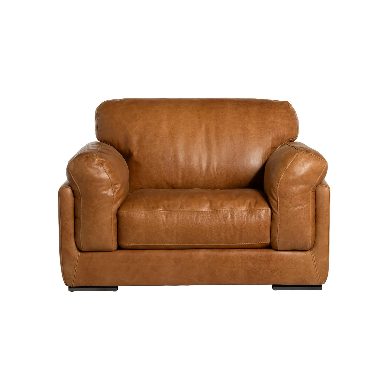 Ledbury 1.5 Seater Sofa, Brown Leather | Barker & Stonehouse 3