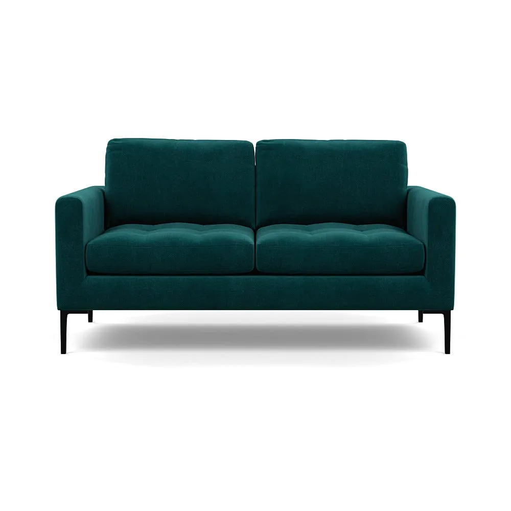 Heal's Eton 2 Seater Sofa Textured Boucle Indigo Brass Feet 1
