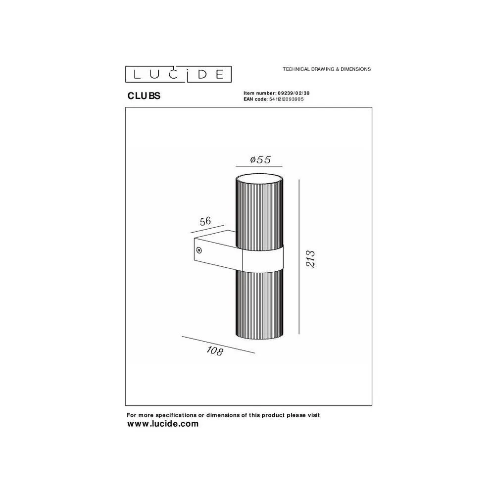 Netlighting Clubs Wall spotlight Wall light 2xGU10 Black 5