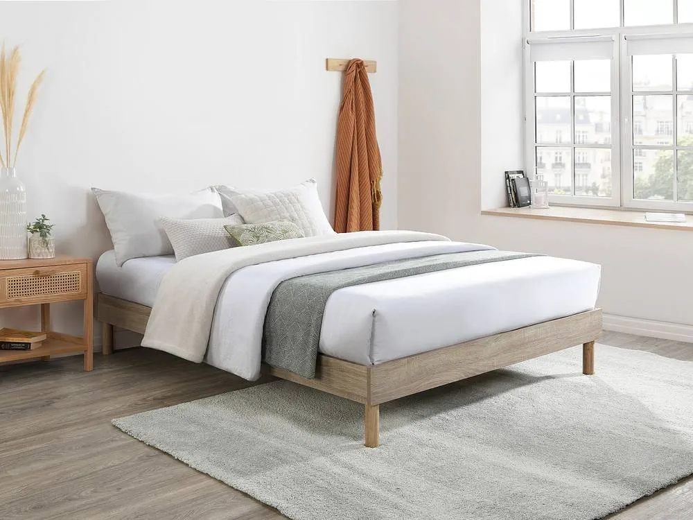 Vente-unique Slatted Bed Base - 140 X 190 Cm - Light Natural - MUCHIGAN By YSMÉE in Light Oak 3