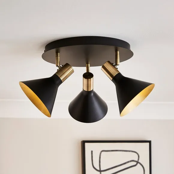 Morgan Industrial 3 Light Adjustable Spotlight