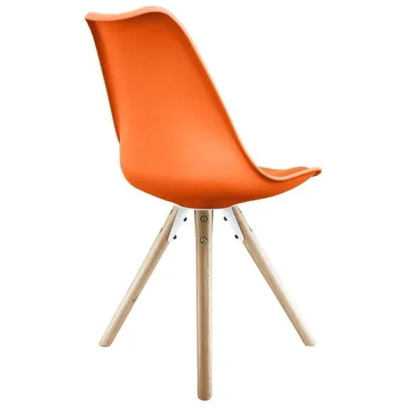 Fusion Living Soho Plastic Dining Chair with Pyramid Legs 5