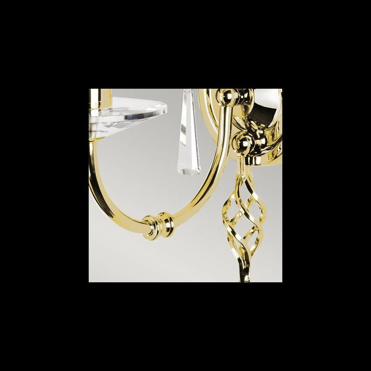 Netlighting Aegean 1 Light Indoor Candle Wall Light Polished Brass E14 in Yellow 2