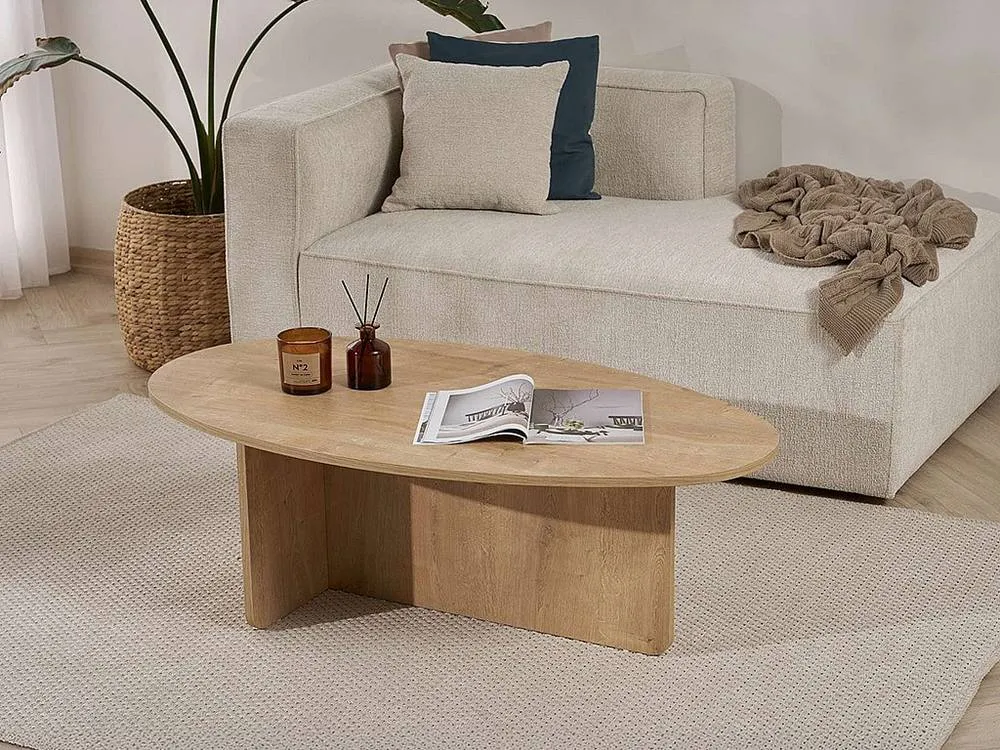 Vente-unique Coffee Table - Light Natural- ISENORA in Light Oak