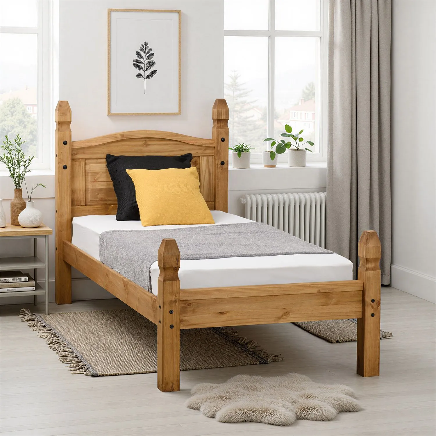Seconique Corona 3' Single Bed Low Foot End in Natural