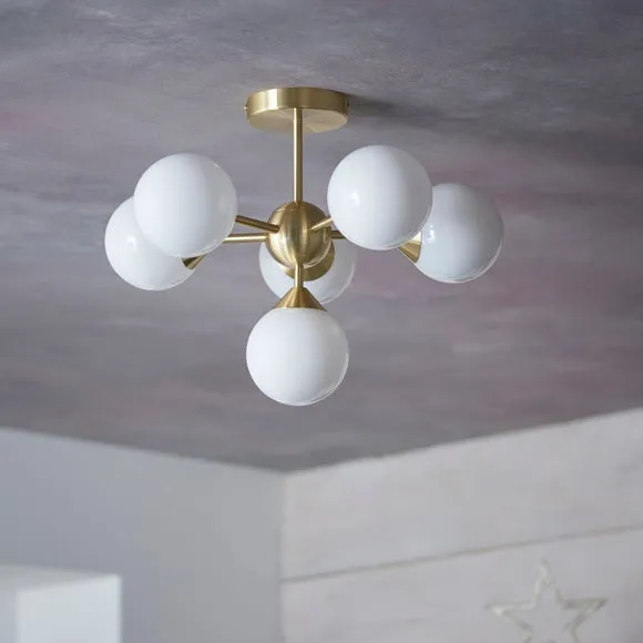Vogue Elberton 6 Light Semi Flush Ceiling Light 4