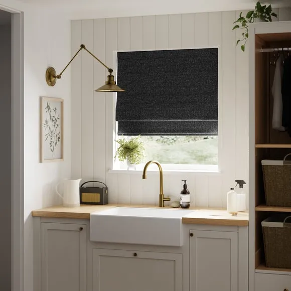 Churchgate Woodhouse Boucle Roman Blind 1