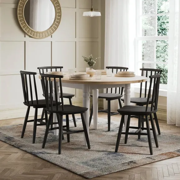 Pip 4-6 Seater Round to Oval Extendable Dining Table 2