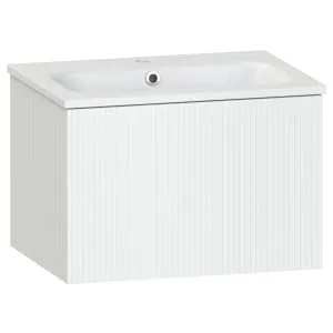 Duarti by Calypso Burford Powder White Vanity with Elsdon Basin - 600mm