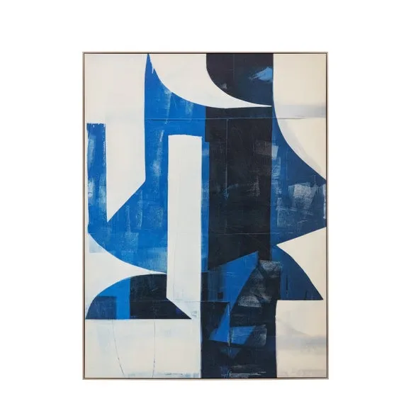 Cedar & Sage Cobalt Abstract Framed Canvas 5