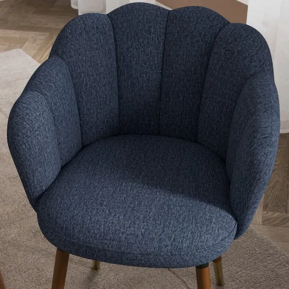 Vivian Dining Chair, Chenille with Dark Stain Legs 4