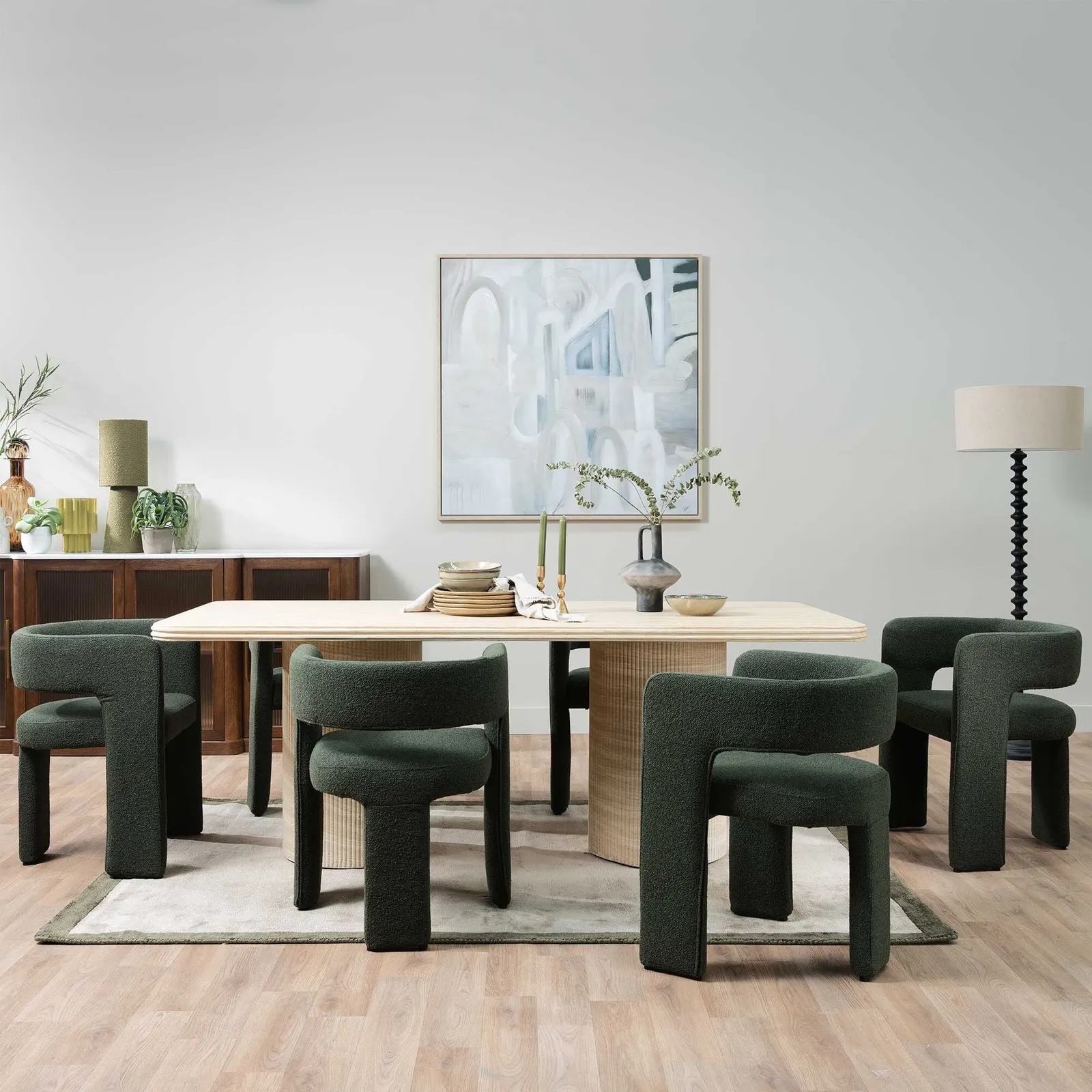 Koda Dining Chair, Green Fabric | Barker & Stonehouse 2