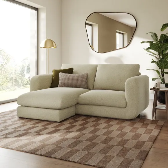 Luca Soft Chenille Reversible Corner Chaise Sofa 1