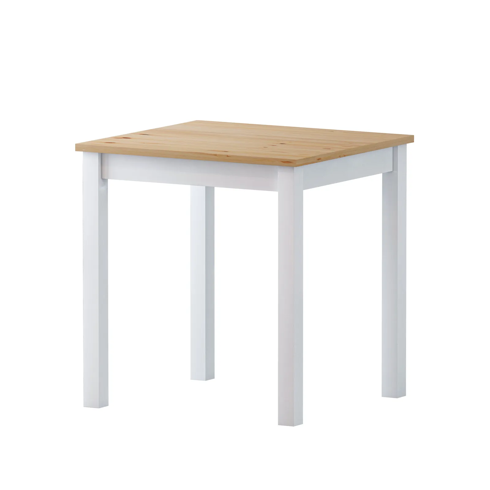 Comfy Living Ltd 3 Piece Wooden Dining Set White With Natural Tabletop 3