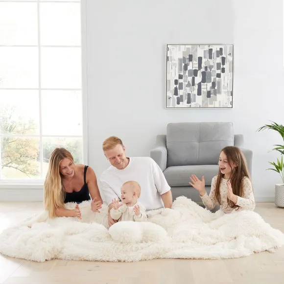 Cuddly Faux Fur Supersize Family Throw Blanket 245cm x 280cm 1