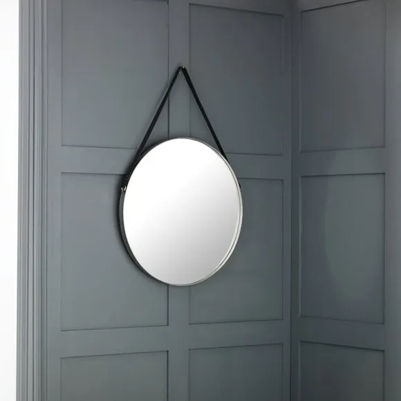 Opera Round Pewter Wall Mirror