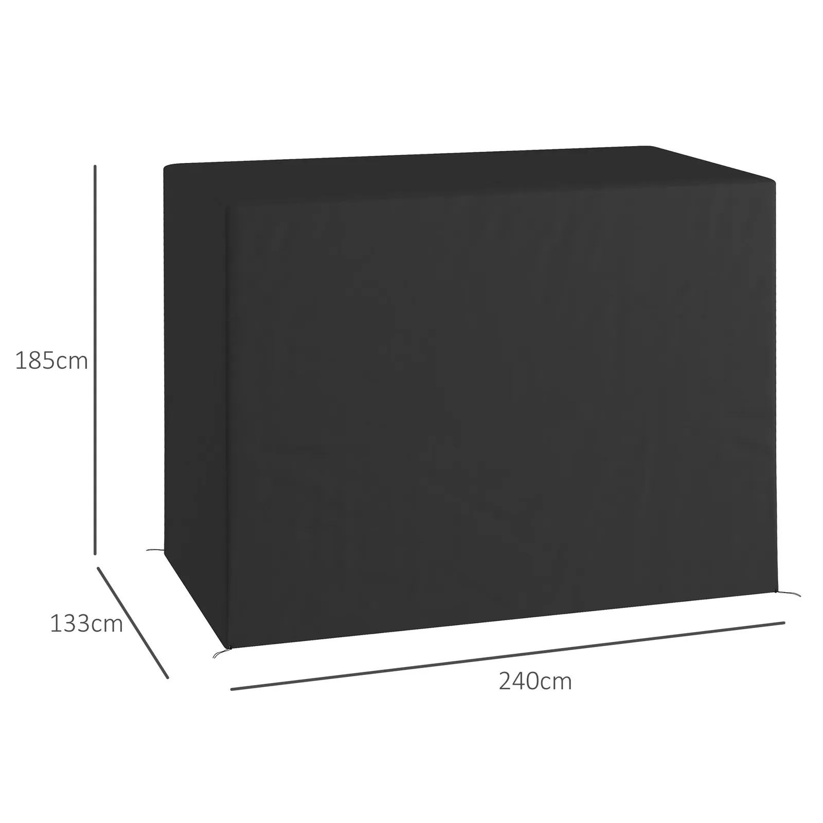 OUTSUNNY Large Outdoor Swing Chair Cover Garden Furniture Protector in Dark Grey 3