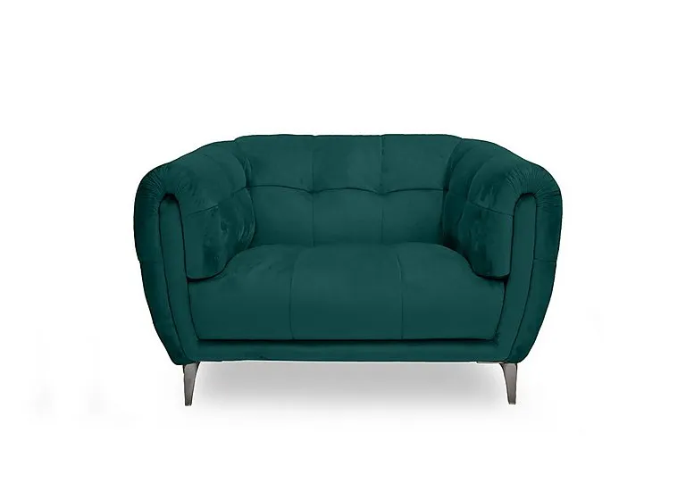 Sienna Fabric Cuddler Chair - Opulence Teal