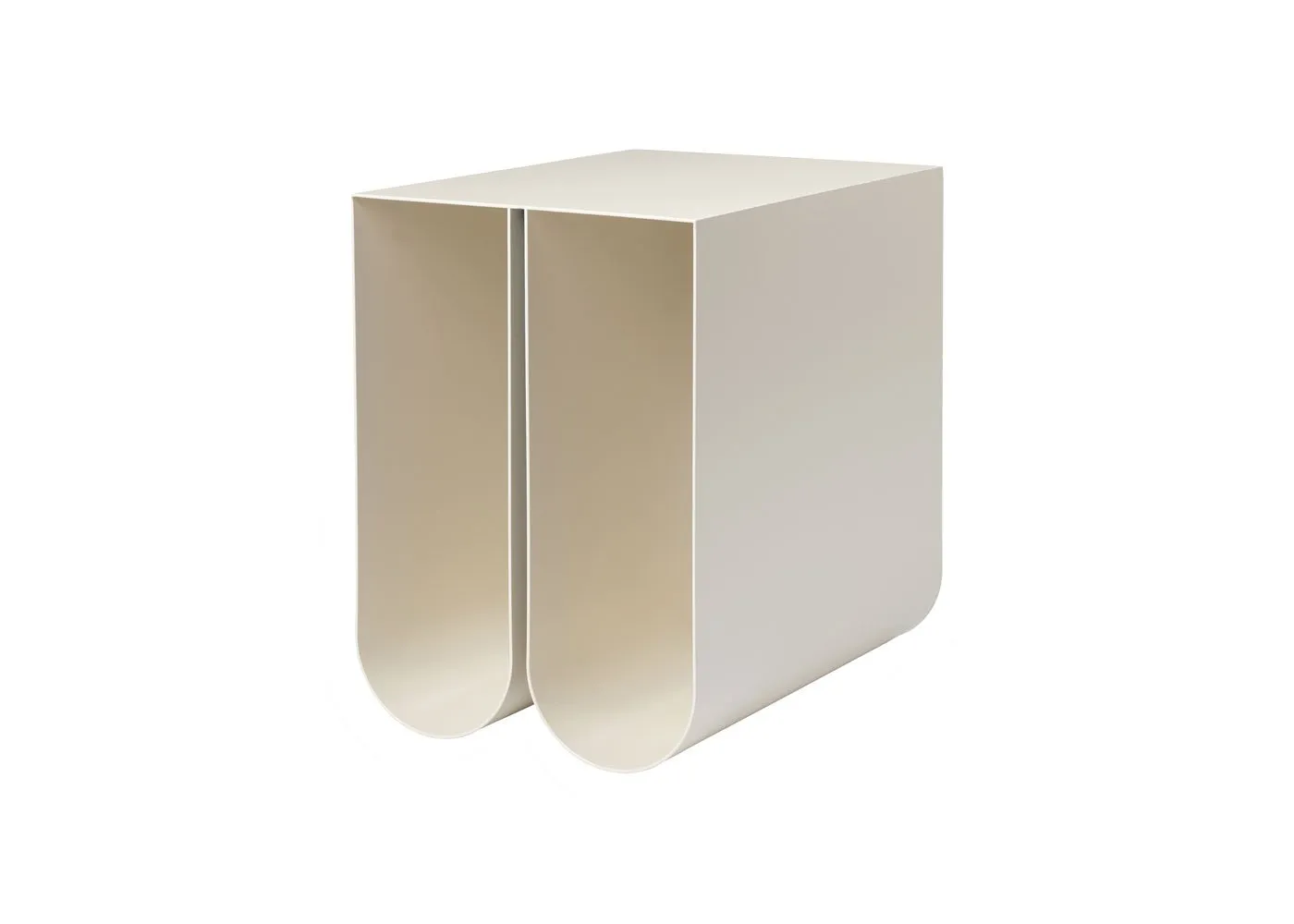 Curved Side Table Cream