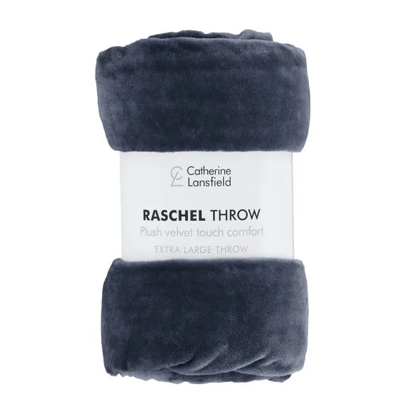 Catherine Lansfield Raschel Velvet Touch Throw Blanket 200cm x 240cm 3