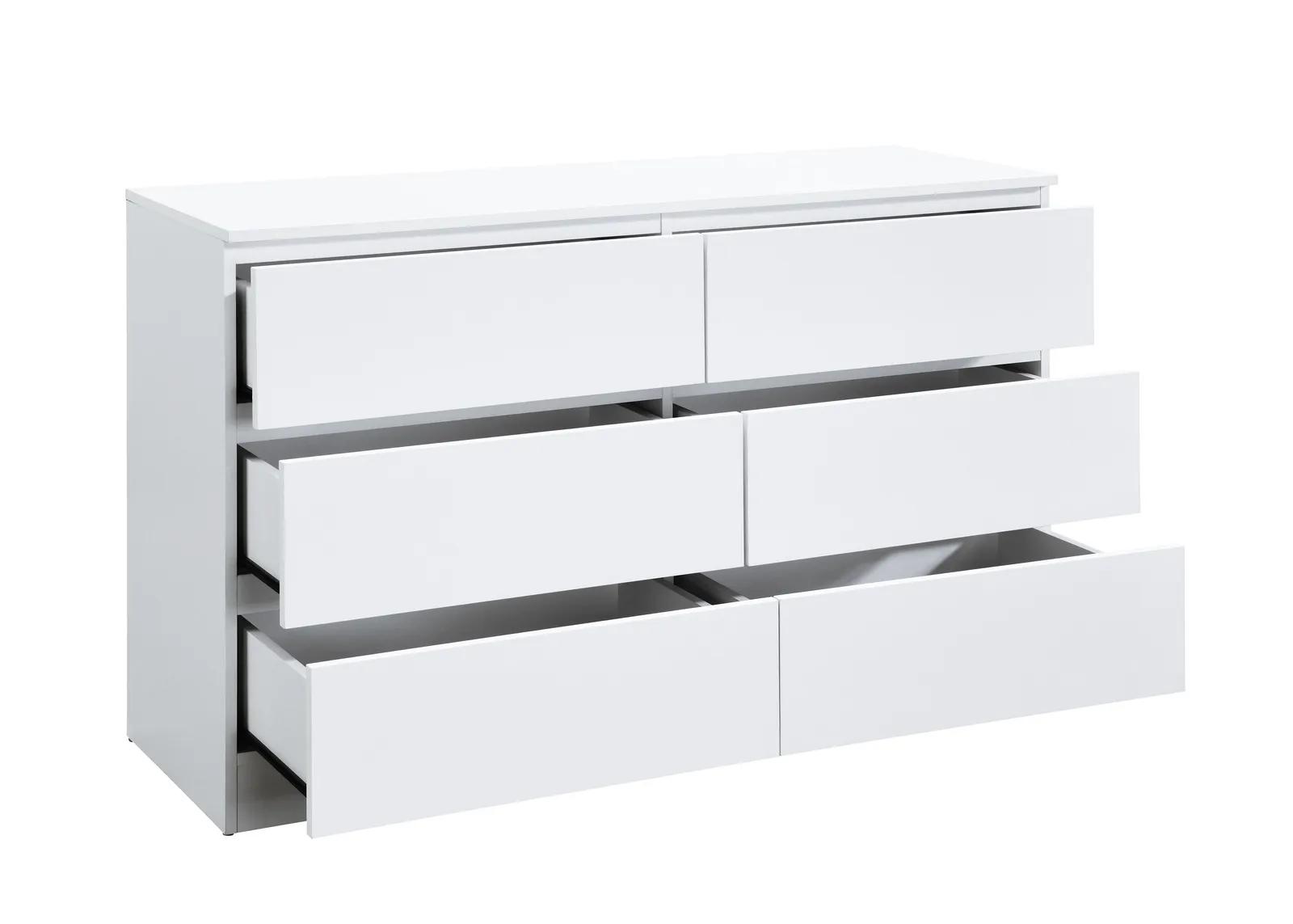 Birlea Oslo 6 Drawer Chest Grey in White 5