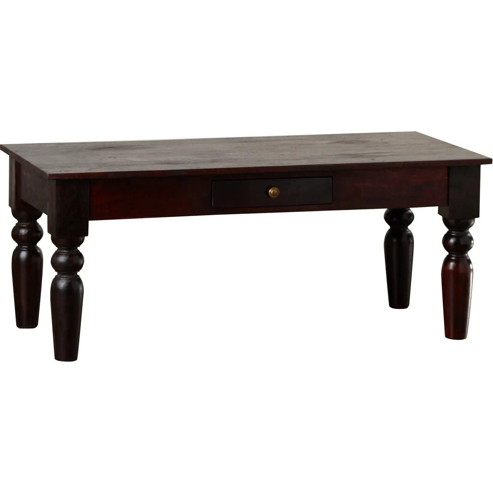 IH Design Mardig Dark Wood Coffee Table with Drawer in Brown 3