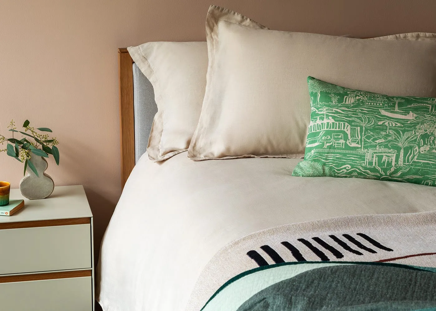 Heal's Washed Linen Natural Oxford Pillowcase 3
