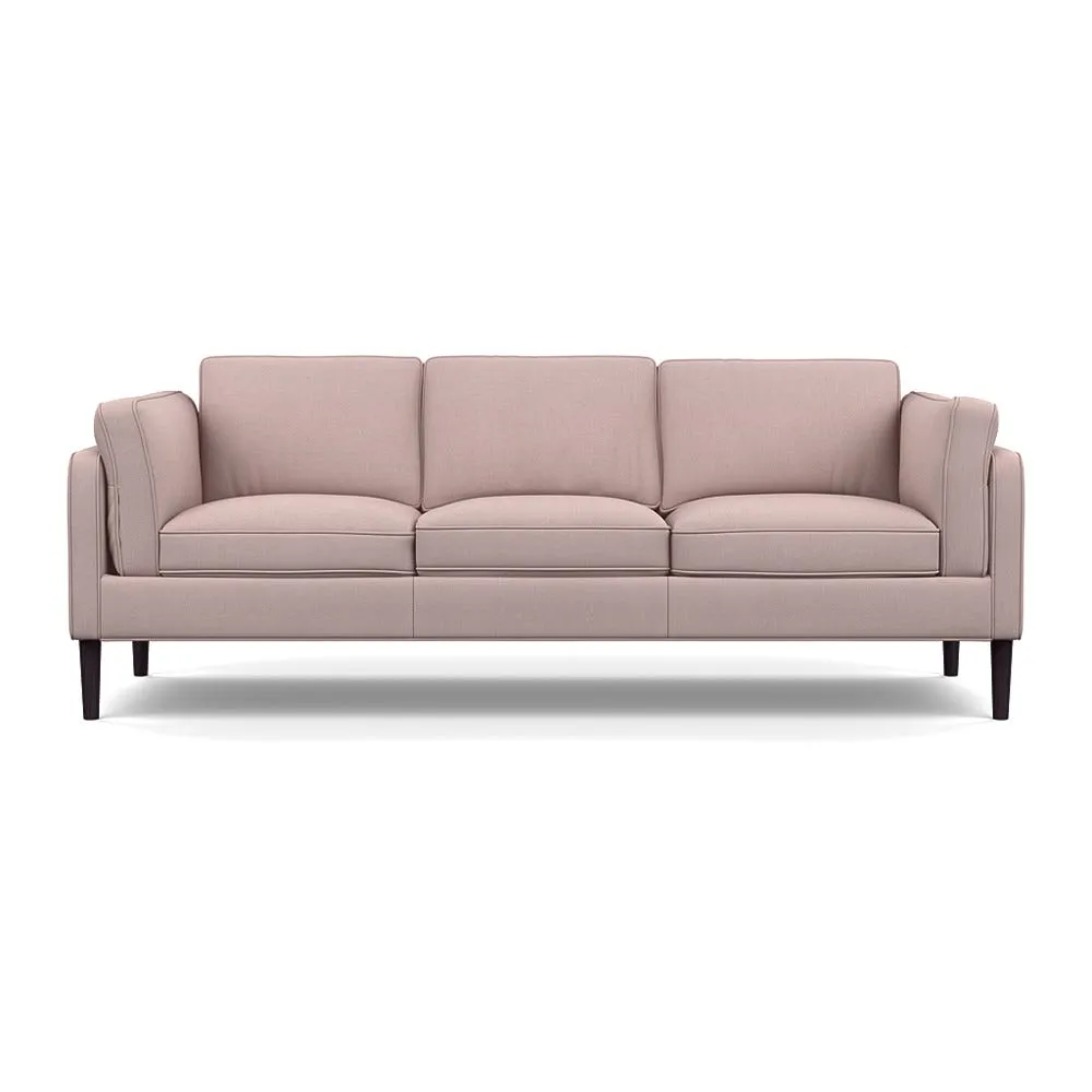 Heal's Sonno 4 Seater Siena Cotton Dusky Pink Wenge Black Feet 1
