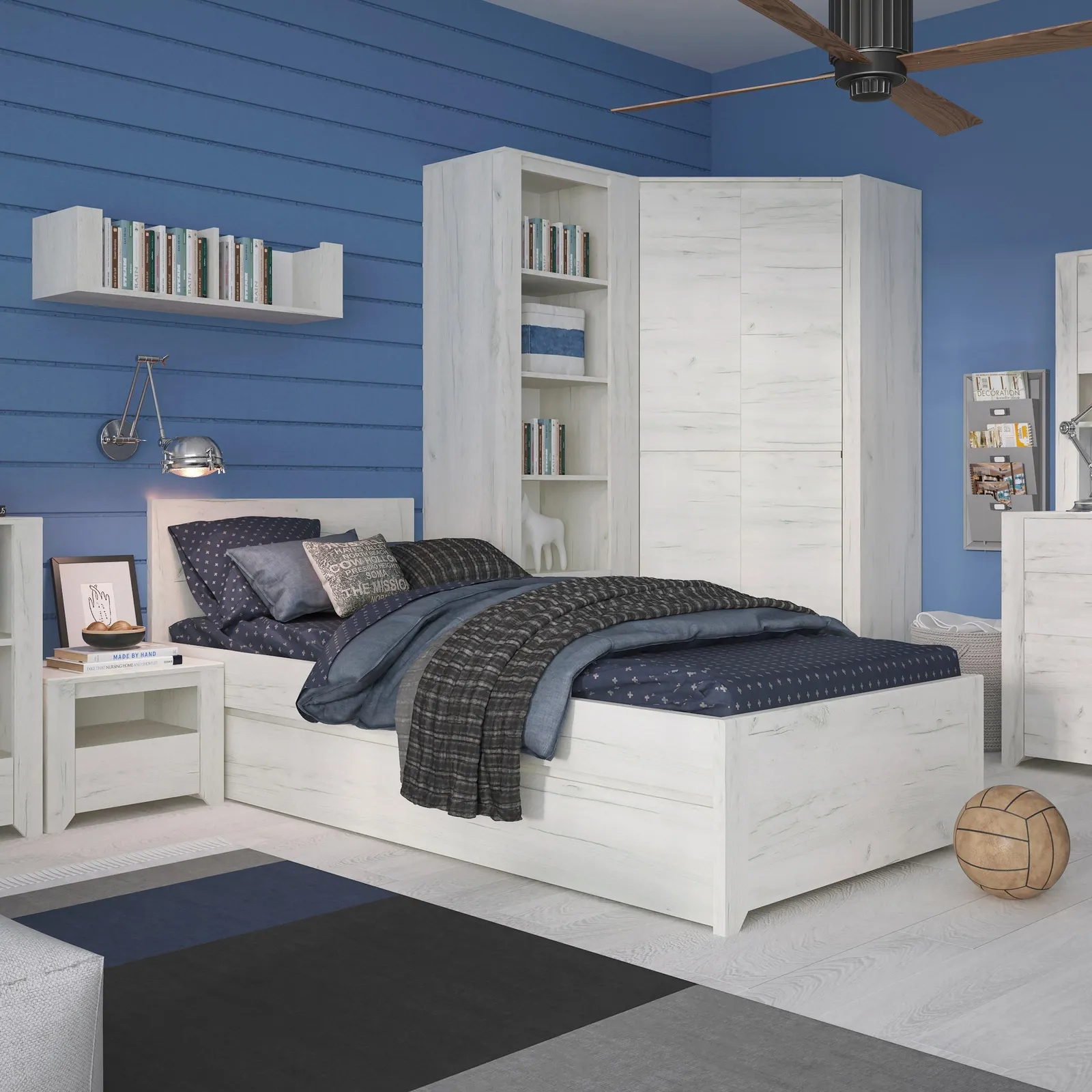 Furniture To Go Angel Single Bed with Underbed Drawer (Inc Slats) in White 5